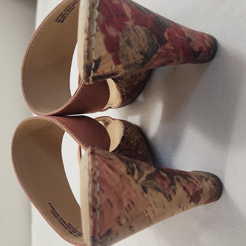 Born Crown Fliral Cork Wrapped Sandals. Blush Pink. Rare. Size 9 - Picture 4 of 8